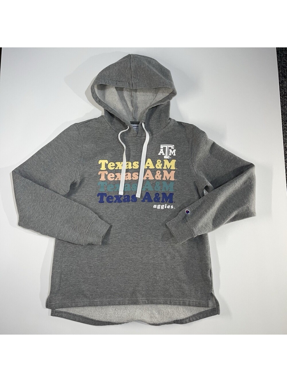 Texas A&M Aggies Hoodie Sweatshirt Womens Gray Small Champion University Multi